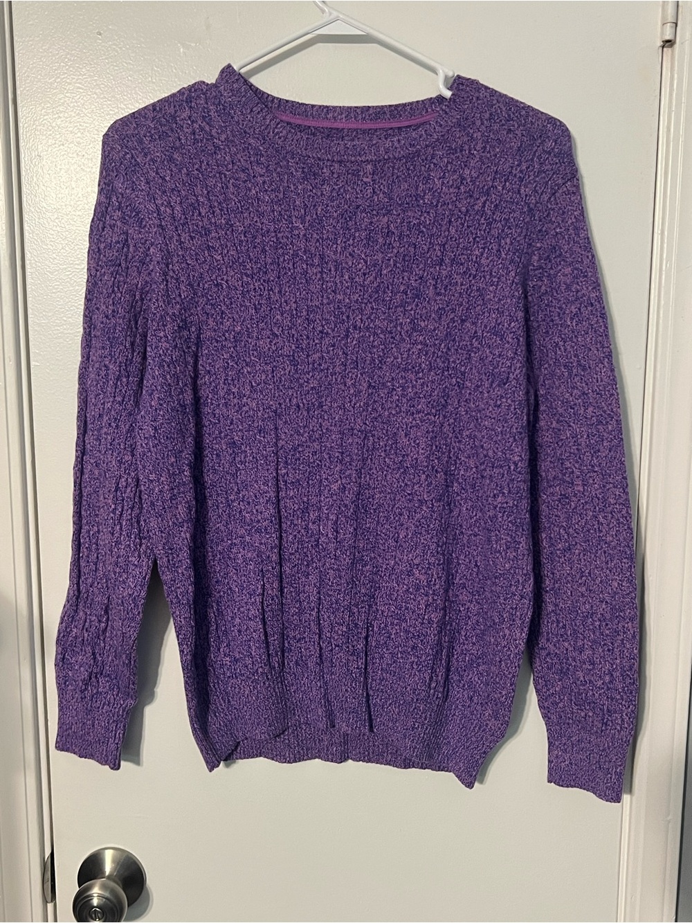 Kim Rogers Purple Marled Crewneck Sweater